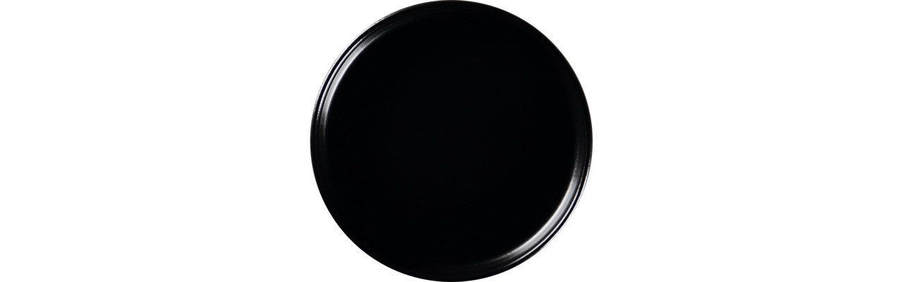 Nordic, Teller flach ohne Rand / Deckel ø 140 mm schwarz für NOBW14